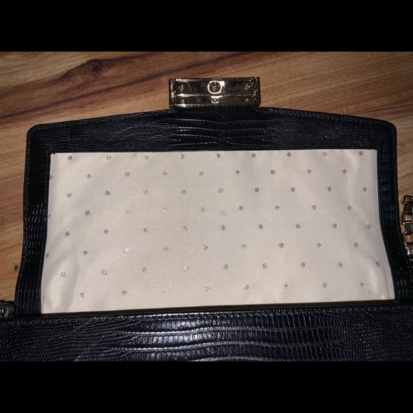 Kate Spade Black Large Scarlette Carroll Park Embossed Exotic Bag - Picture 9 of 10